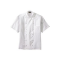 Unisex Classic 12 Cloth Button Short Sleeve Chef Coat w/ Back Mesh